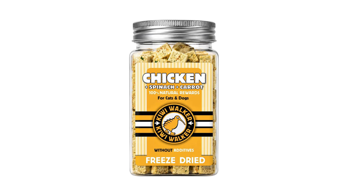 Kiwi Walker Freeze Dried Chicken with Spinach & Carrot Treats 65g