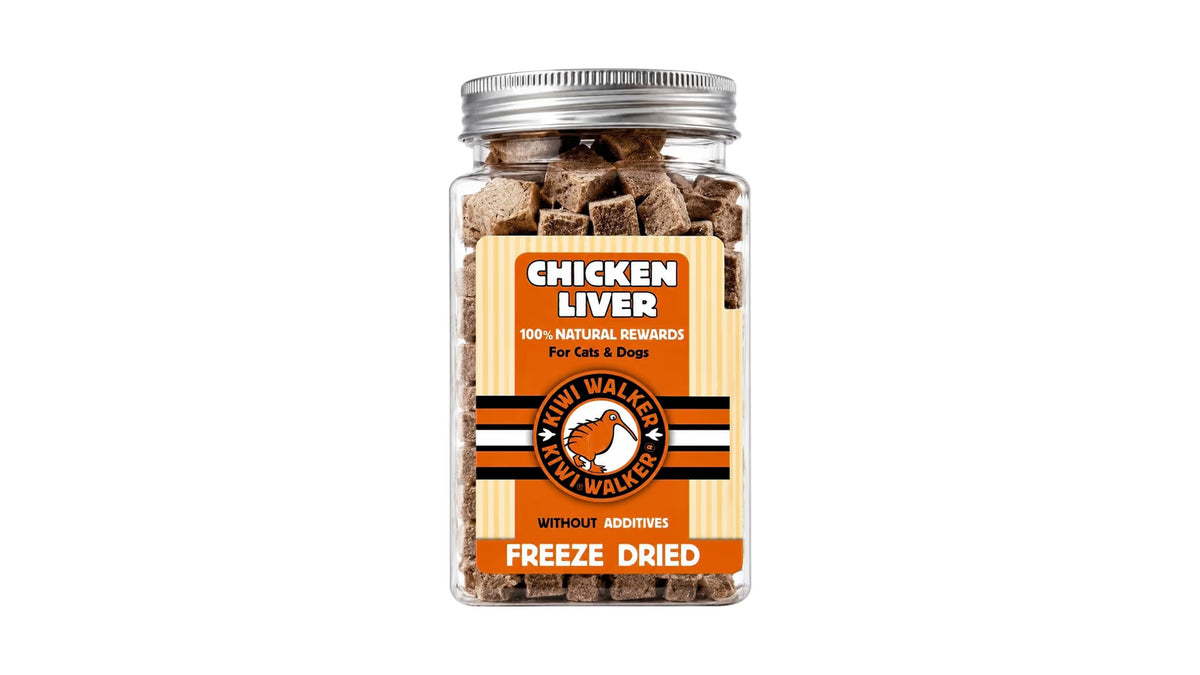 Kiwi Walker Freeze Dried Chicken Liver Treats for Cats & Dogs 115g
